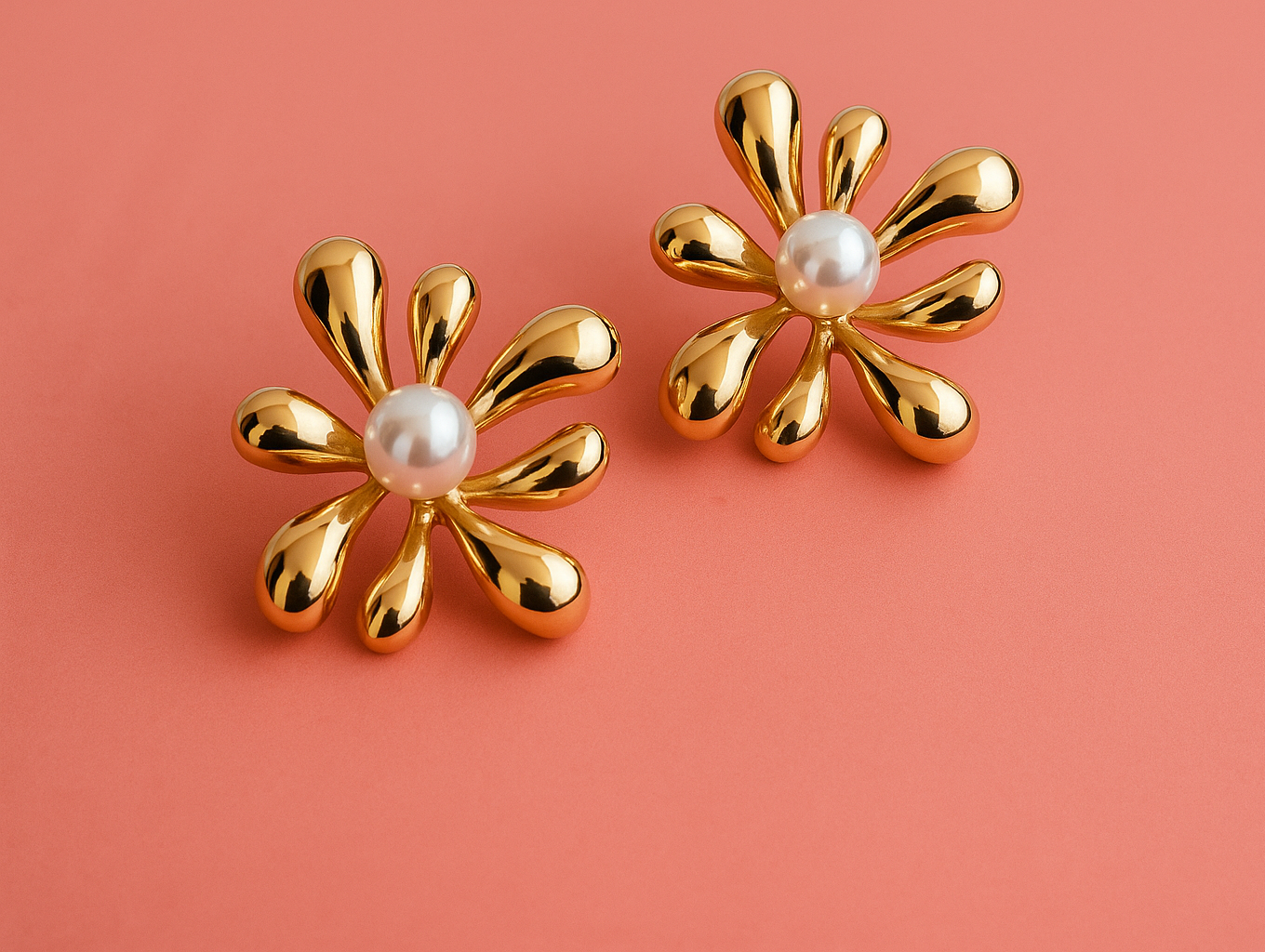 Golden Daisy Studs