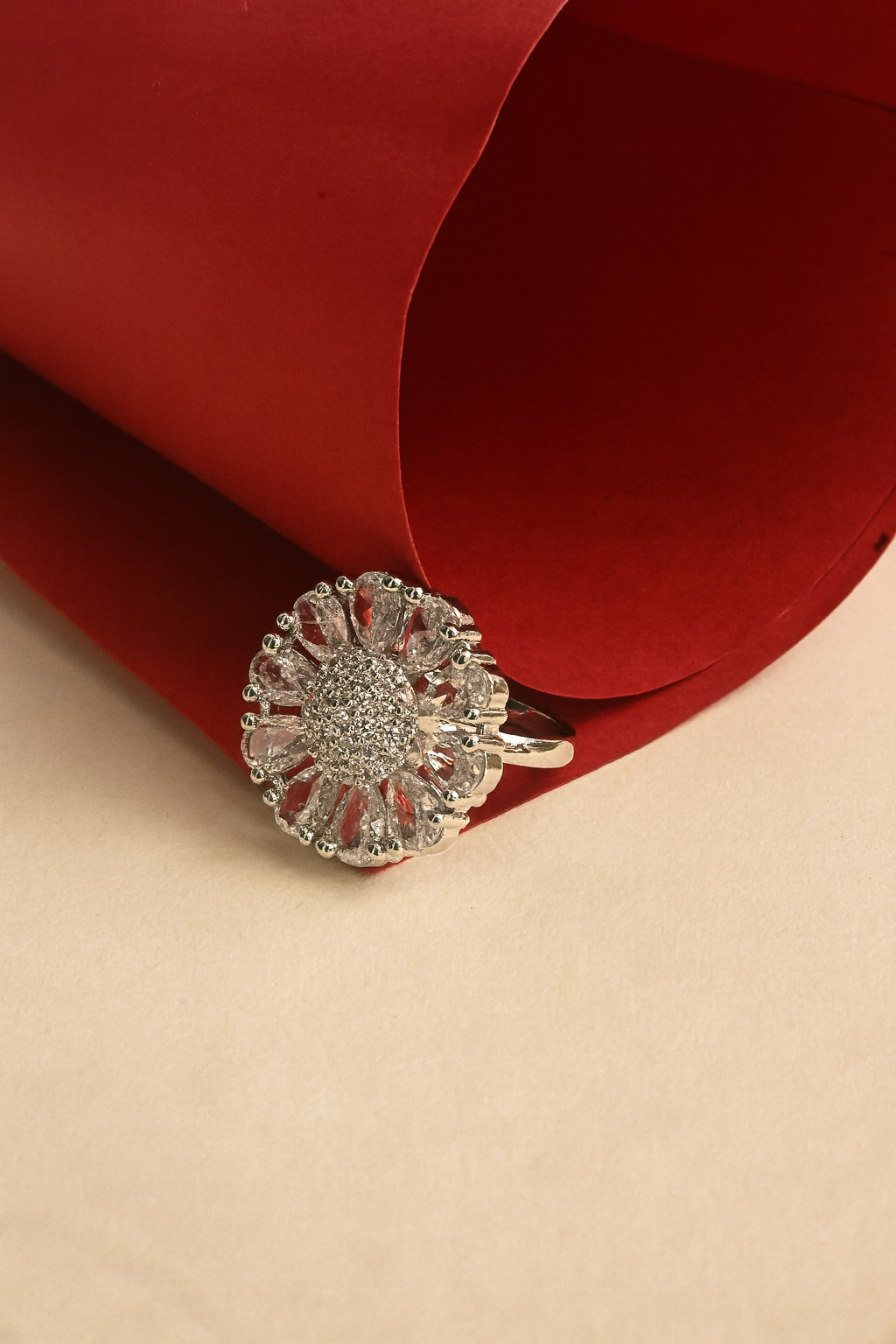 Crystal Sunflower Ring