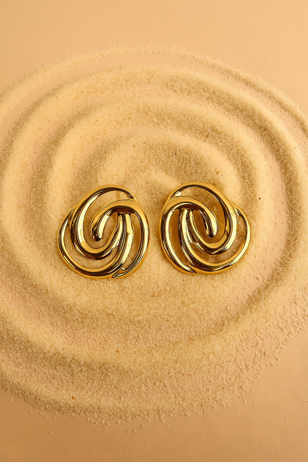 Golden Swirl Studs