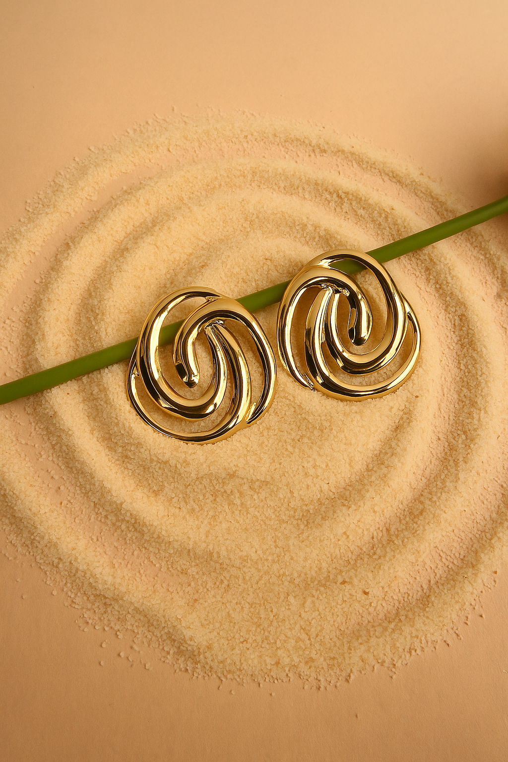 Golden Swirl Studs