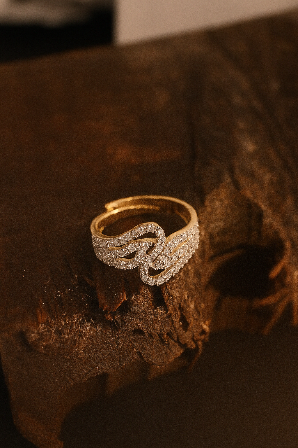 Diamond Wave Ring