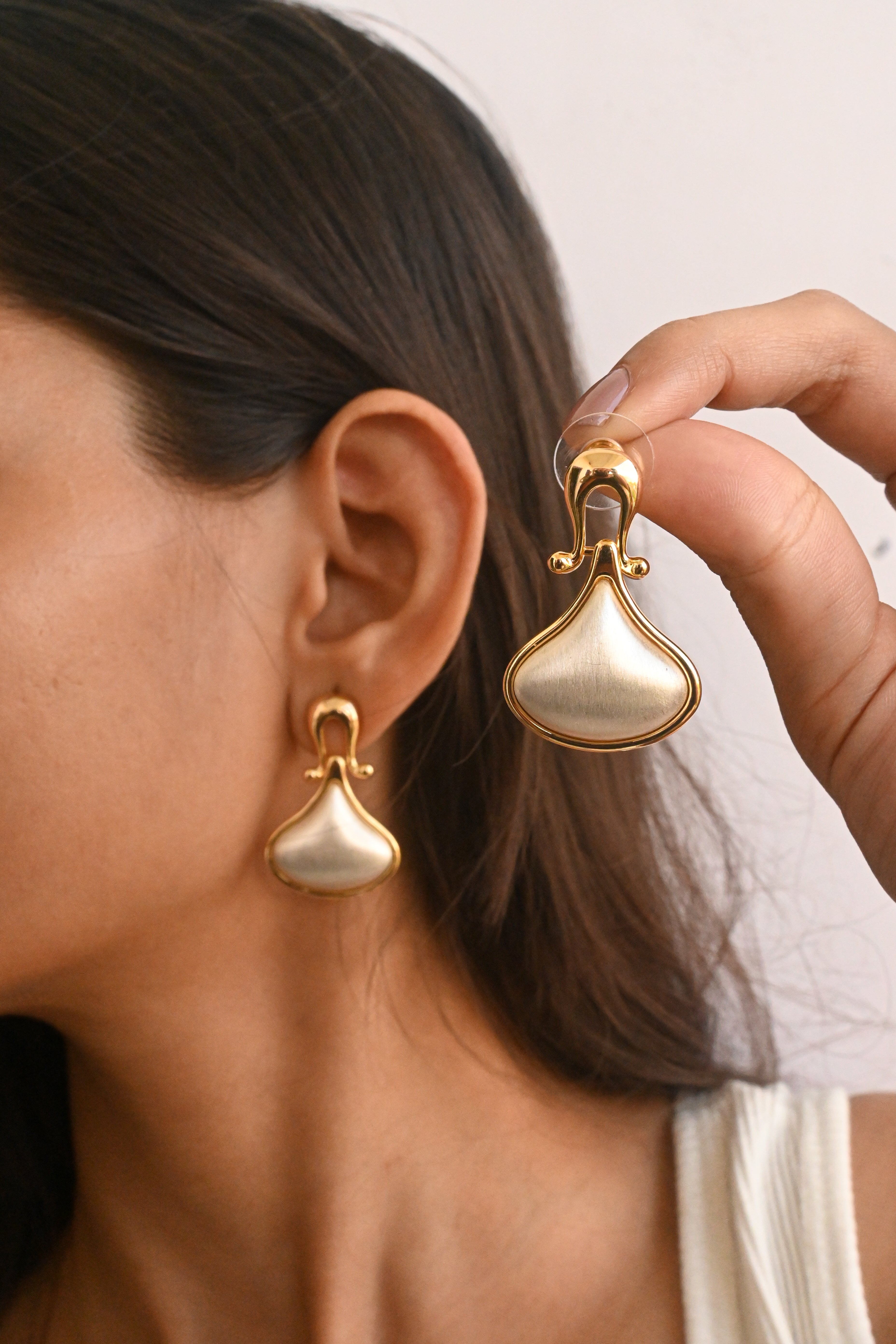 Dewdrop Gold Studs