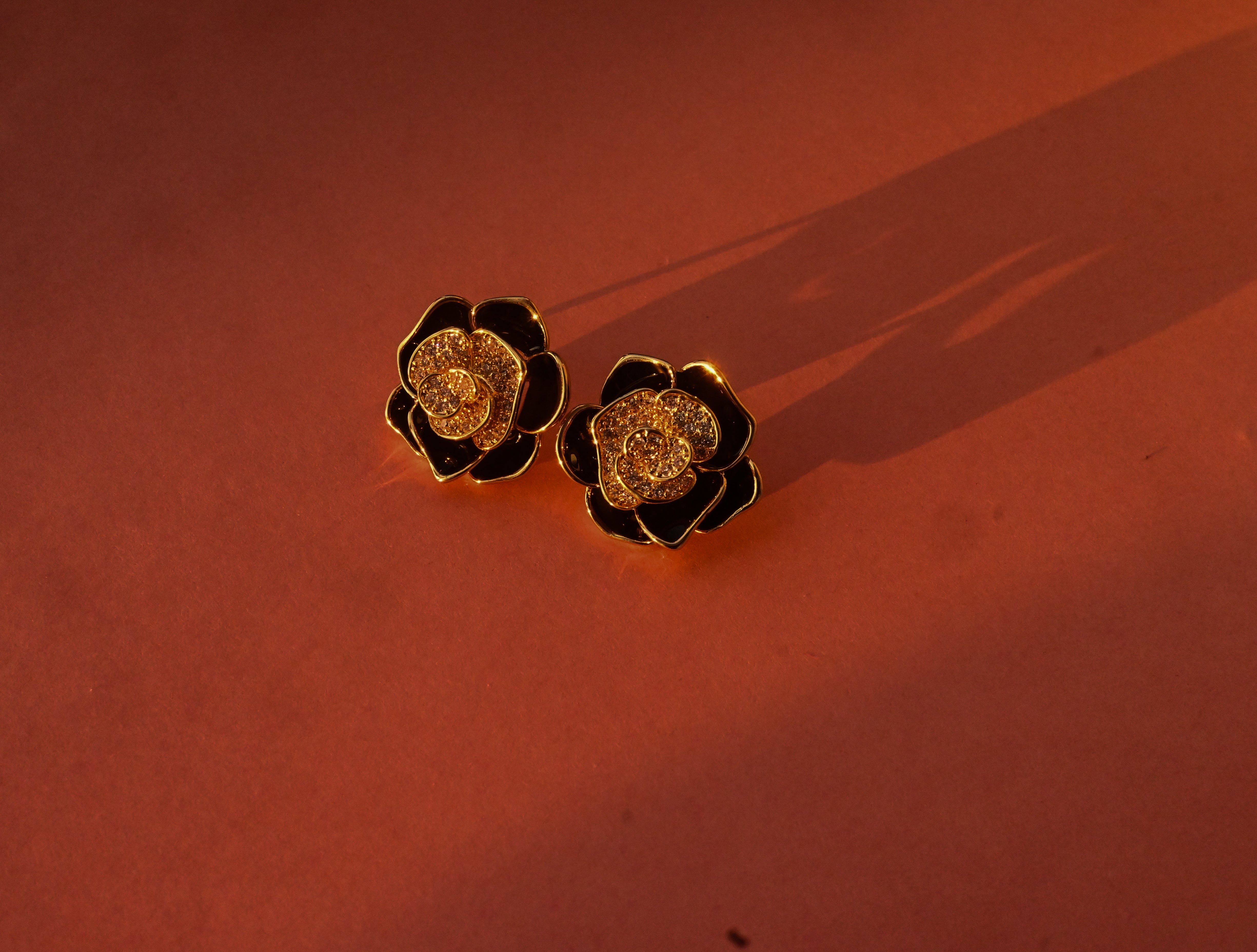 Midnight Rose Studs