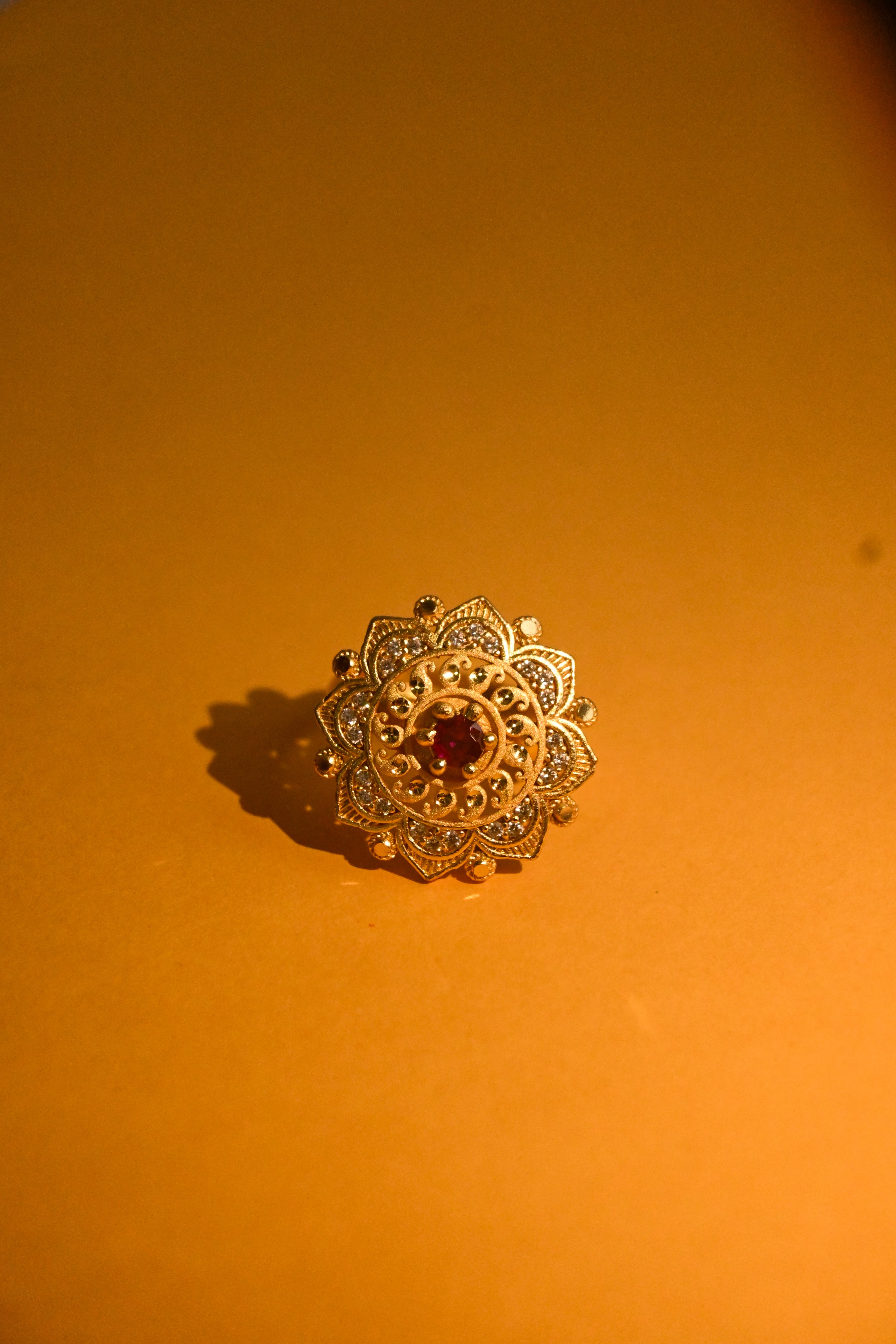 Ruby Lotus Ring