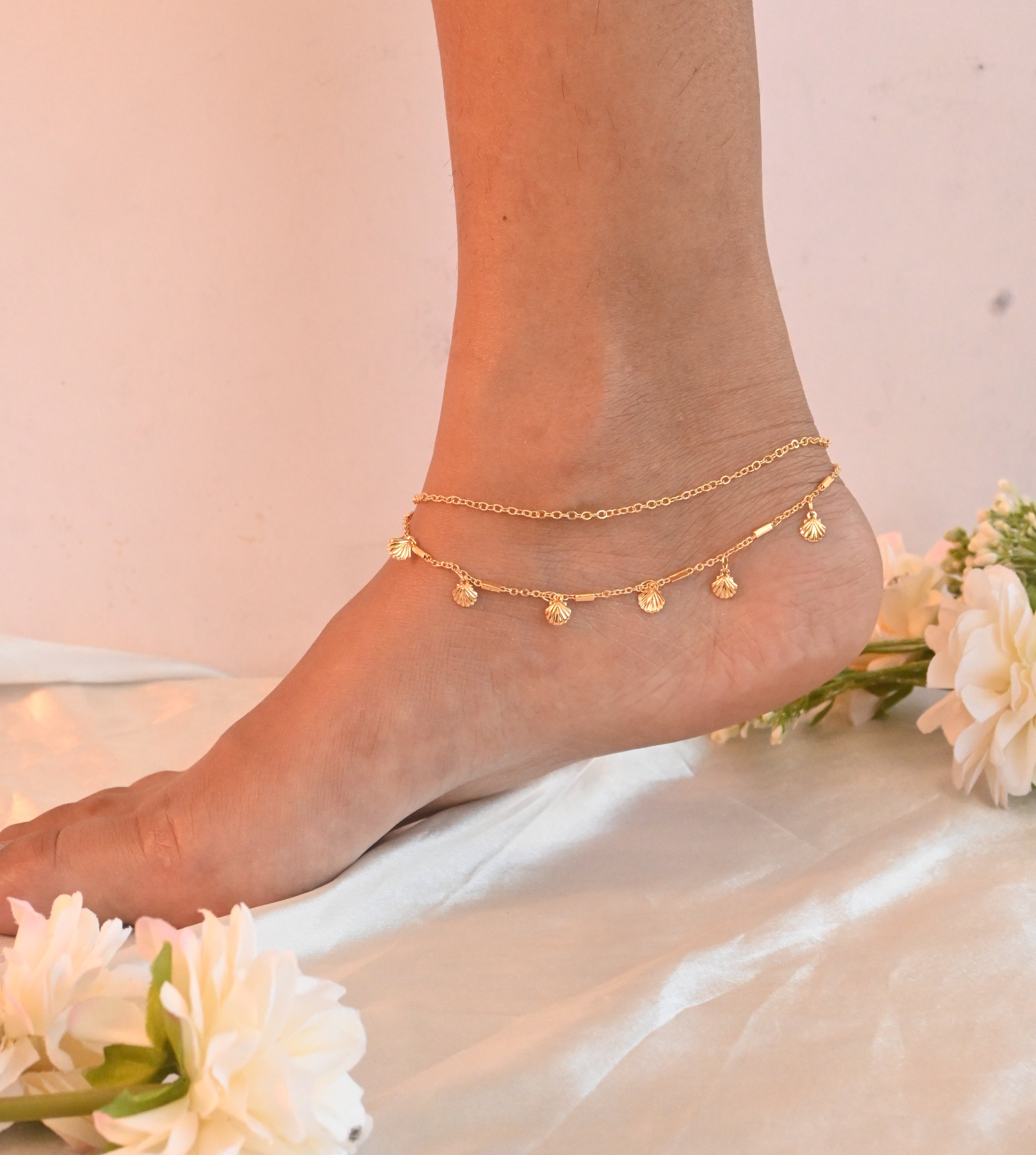 Golden Shell Anklet