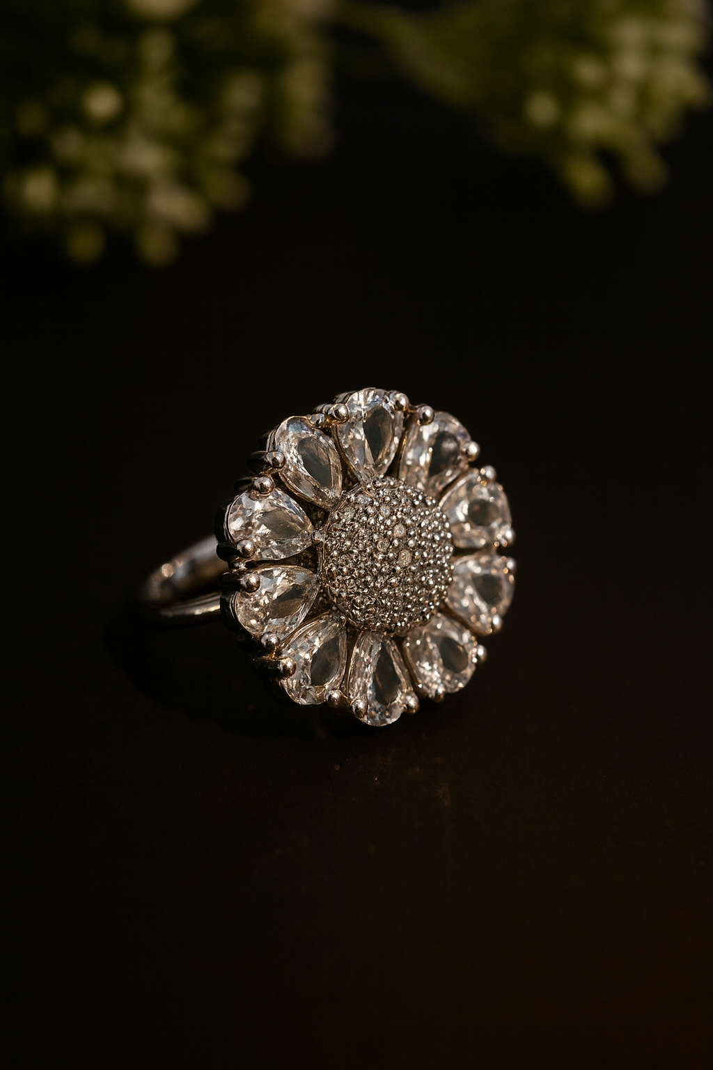 Crystal Sunflower Ring