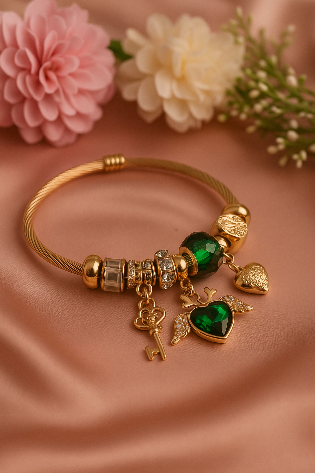 Emerald Key Bangle