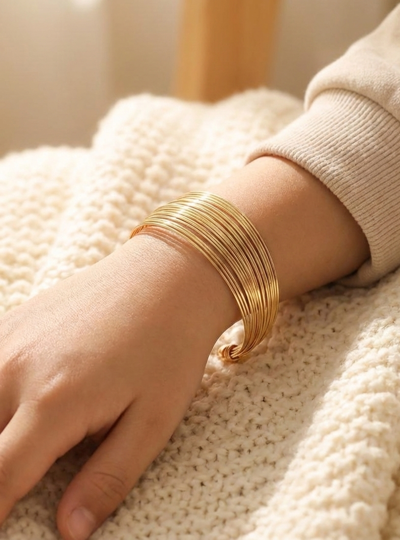 Golden Wave Cuff